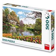 Dino Cottage by the water - Jigsaw Puzzle