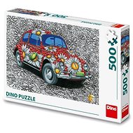 Dino Painted VW Beetle - Jigsaw Puzzle