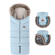 PETITE&MARS Set Arctic 4in1 Fusak + Furry Sky Whisper Gloves - Stroller Footmuff