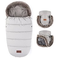 PETITE&MARS Set Comfy 4in1 Fusak + Furry Champagne Shower Gloves - Stroller Footmuff