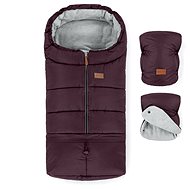 PETITE&MARS Set Jibot 3in1 Fuzzy + Stroller Gloves Jasie Mysterious Plum - Stroller Footmuff