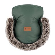 PETITE&MARS Furry Veritable Khaki - Pushchair Gloves