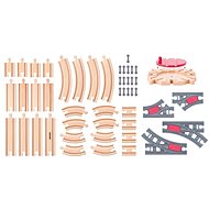Woody Set of tracks with turntable 50 pcs - Rail Set Accessory