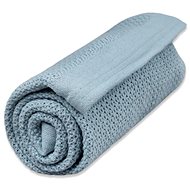 Vinter & Bloom Soft Grid Organic Dim Blue - Blanket