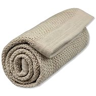 Vinter & Bloom Soft Grid Organic Pebble Greige - Blanket