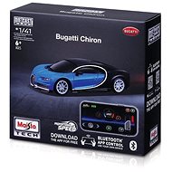 Maisto Die-Cast Metal with lights 1:41, Bugatti Chiron blue-black, 2,4 GHz, USB, XTR - Remote Control Car