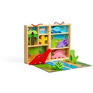Bigjigs Toys Dinosaur Toy Box - Figure and Accessory Set
