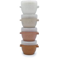 Melii Food Cups Snap&Go 118 ml cream/beige - 4 pcs - Food Container Set