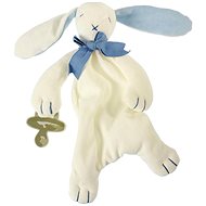 Maud N Lil Pet Rabbit with pacifier holder blue - Baby Sleeping Toy
