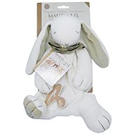Maud N Lil Pet Rabbit with pacifier holder white - Baby Sleeping Toy