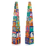 Djeco Wild Animals Box Tower - Picture Blocks
