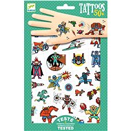 Djeco Metallic Superheroes Tattoo - Temporary Tattoo