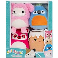 Squishmallows Micromallows 4Pack Raccoon, Bigfoot, Macaw, Cinnamon Roll - Soft Toy