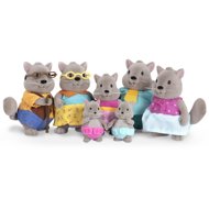 Li'l Woodzeez Family of squirrels with grandparents Bustleberry - Figure