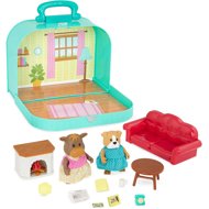 Li'l Woodzeez Set in suitcase Living room - Figure and Accessory Set