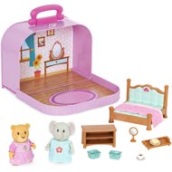 Li'l Woodzeez Bedroom set in suitcase - Figure and Accessory Set
