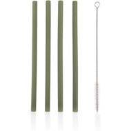 Zopa Silicone straw 4 pcs Forest Green - Straw