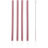 Zopa Silicone straw 4 pcs Old Pink - Straw