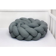 SCAMP Muslin Mantle 210 cm Grey - Crib Bumper
