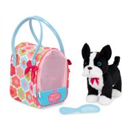 Doggie in Flower Print Glam Bag - Soft Toy