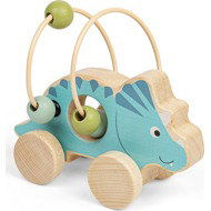 Bigjigs Toys Triceratops on wheels with beads - Motor Activity Maze