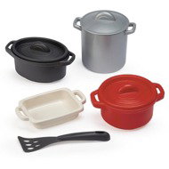 Ecoiffier Cooking pots - Toy Kitchen Utensils
