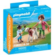 Playmobil 71803 DuoPack Farmer with child and calf - Playmobil