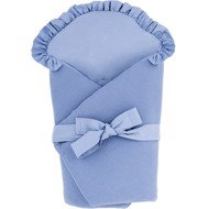 Bomimi Quick wrap with frill blue - Swaddle Blanket