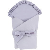 Bomimi Quick wrap with ruffle grey - Swaddle Blanket