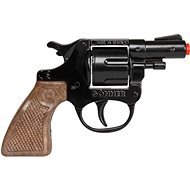 Rendőrségi revolver, fém, fekete, 8 töltényes - Játékpisztoly