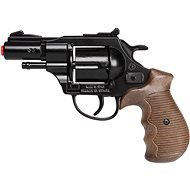 Policajný revolver Gold Colection čierny kovový 12 rán - Detská pištoľ