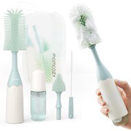 Momcozy Push-Press Design Green - Brush for Cleaning Feeding Bottles