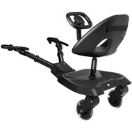 KikkaBoo Ally XL Black with seat - Pram Stepper