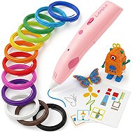 LAMAX ArtKid 3D pink + 37 metres of refill + creative templates - 3D Pen