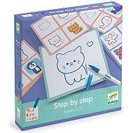 Djeco Drawing Step by step Puppies - Colouring Book