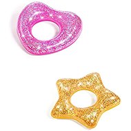 Bestway Inflatable circle with glitter - mix 2 types (heart, star) - Swim Ring