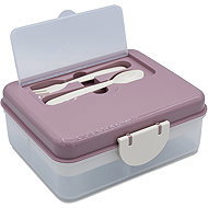 Melii Luxe double tier snack box pink/beige - Lunch Box