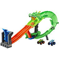 Hot Wheels Monster Trucks Dragon Destruction Track and 2 Cars - Hot Wheels