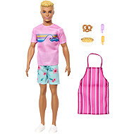 Barbie Ken with apron, cooking accessories and snacks - Doll