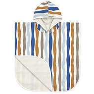 Lässig Beach Poncho waves blue/nature - Children's Bath Towel