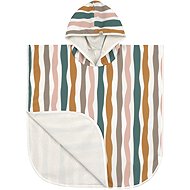 Lässig Beach Poncho waves pink/nature - Children's Bath Towel