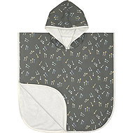 Lässig Beach Poncho palms deep olive - Children's Bath Towel
