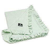 T-TOMI Muslin blanket with ruffle Mint - Blanket
