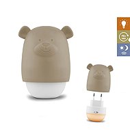 ZAZU Benny Bear with dusk sensor brown and grey - Night Light