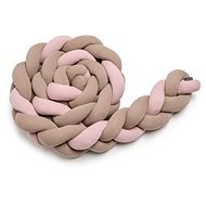 T-tomi Kötött rácsvédő 360 cm, pink + mocca - Rácsvédő kiságyba