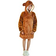 Cozy Noxxiez Kapybara - warm TV sweatshirt blanket 7 - 12 years - Wearable Blanket