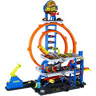 Hot Wheels City Maxi Garage with loops, car and helicopter - Hot Wheels