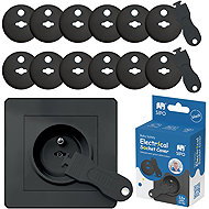Sipo Drawer protection 12 pcs and 2 keys black - Child Safety Lock
