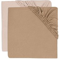 Jollein Sheet Wild Rose / Biscuit 2 pcs - Cot sheet