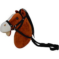 Teddies Horse plush head with strap 30 cm - Costume Accessory